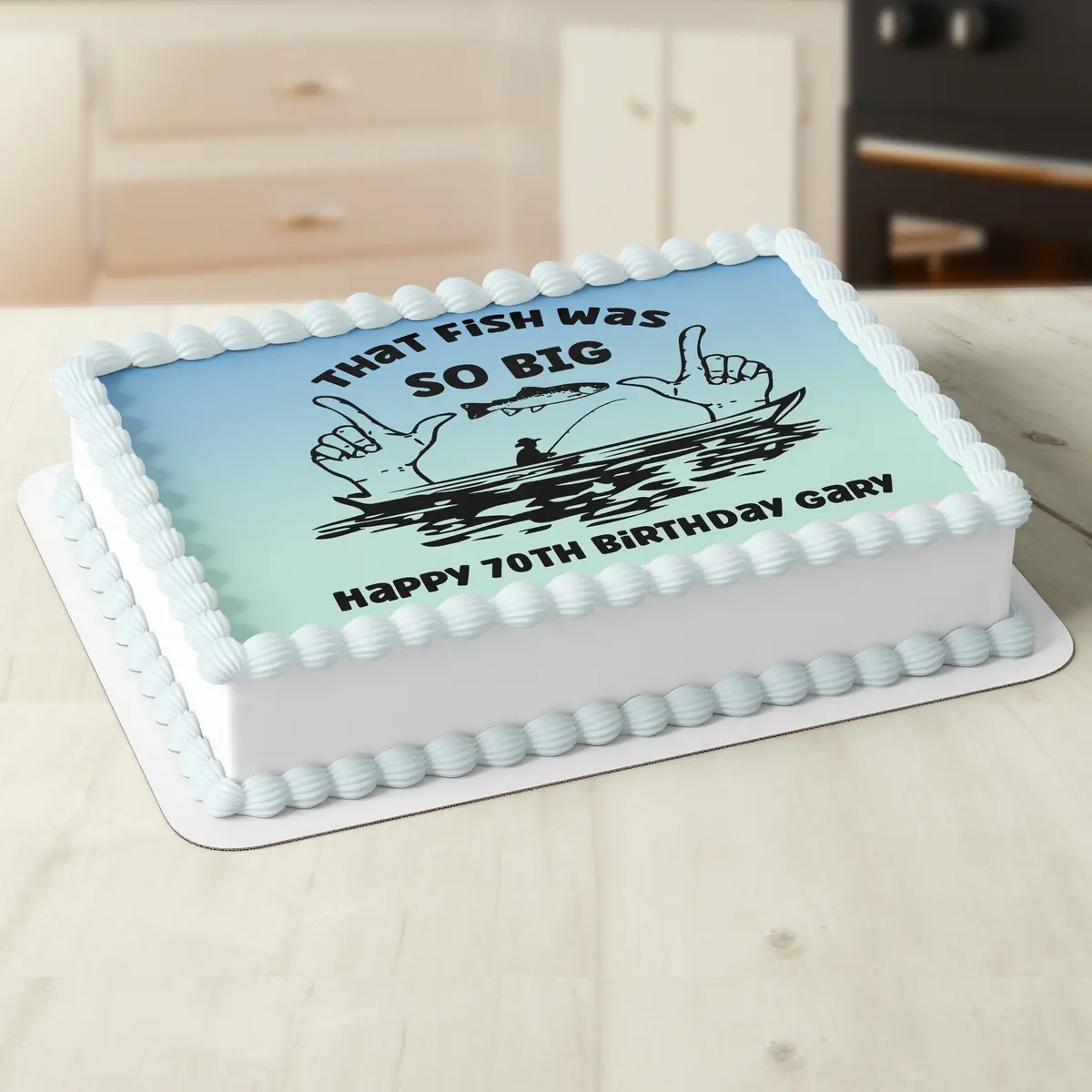 That Fish Was So Big Personalised Edible Cake Topper 1