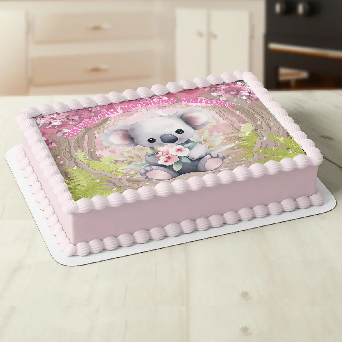 Cute Koala Personalised Edible Icing Cake Topper 1
