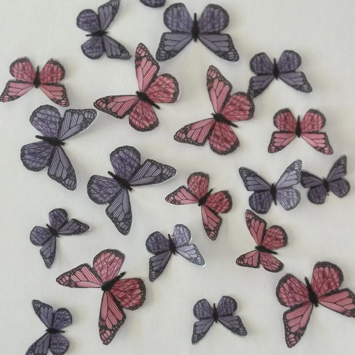 Purple & Pink Taylor Swift Inspired Pre-Cut Edible Wafer Butterflies 1