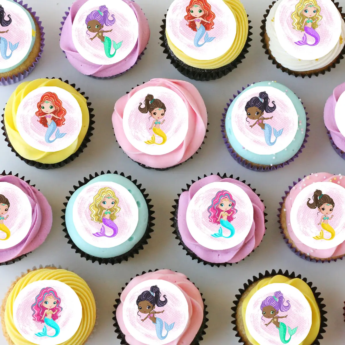 Mermaid Under The Sea Mini Edible Cupcake Or Cookie Toppers 1