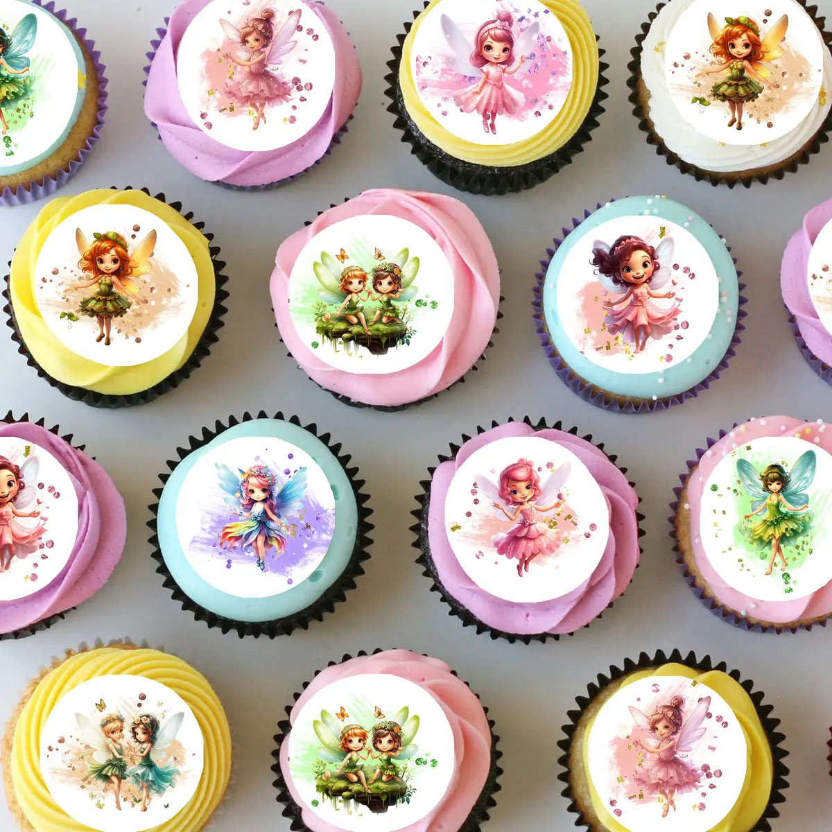 Fairies Fairy Mini Edible Cupcake Or Cookie Toppers 1
