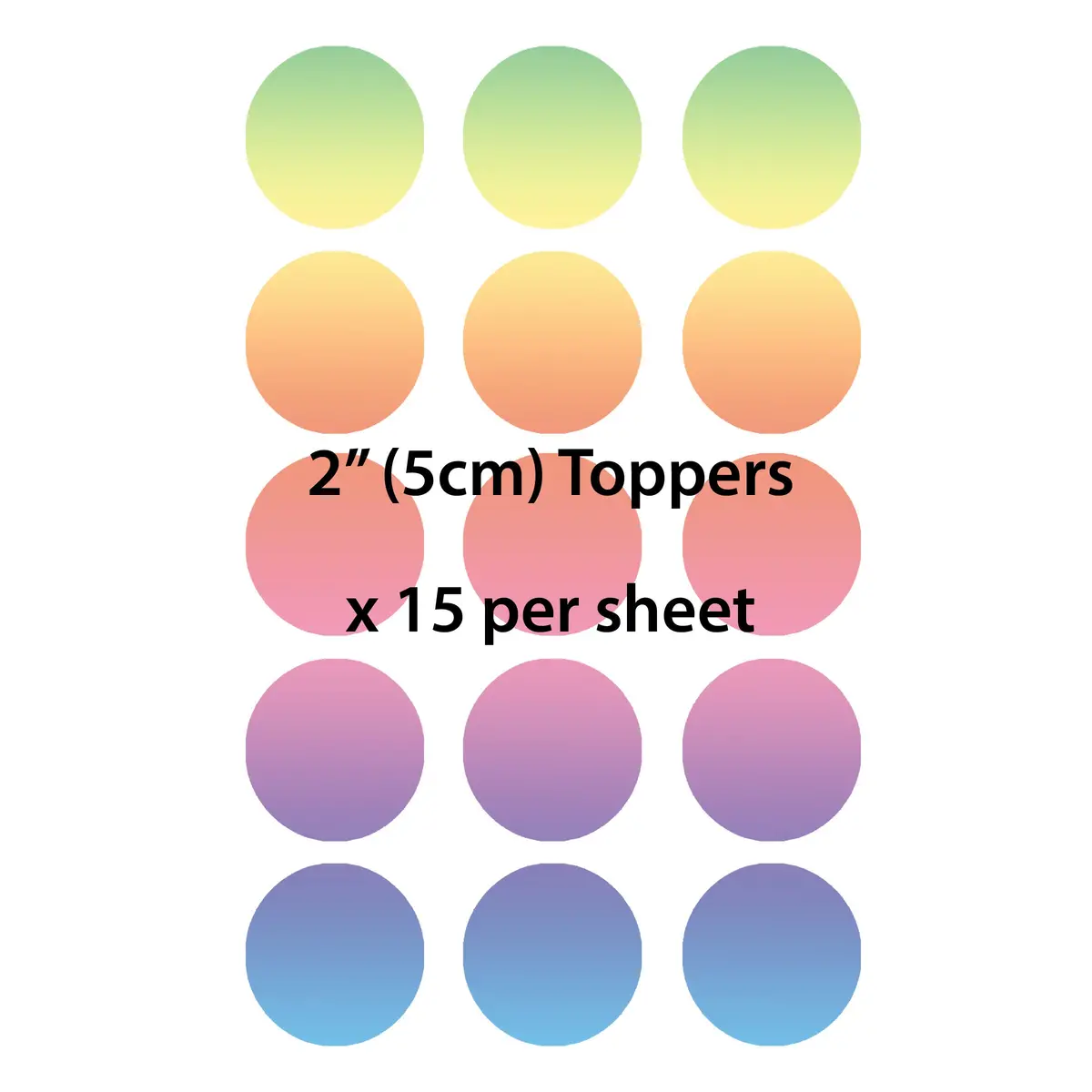2" Pre-Cut Custom Edible Cupcake Or Cookie Toppers 1