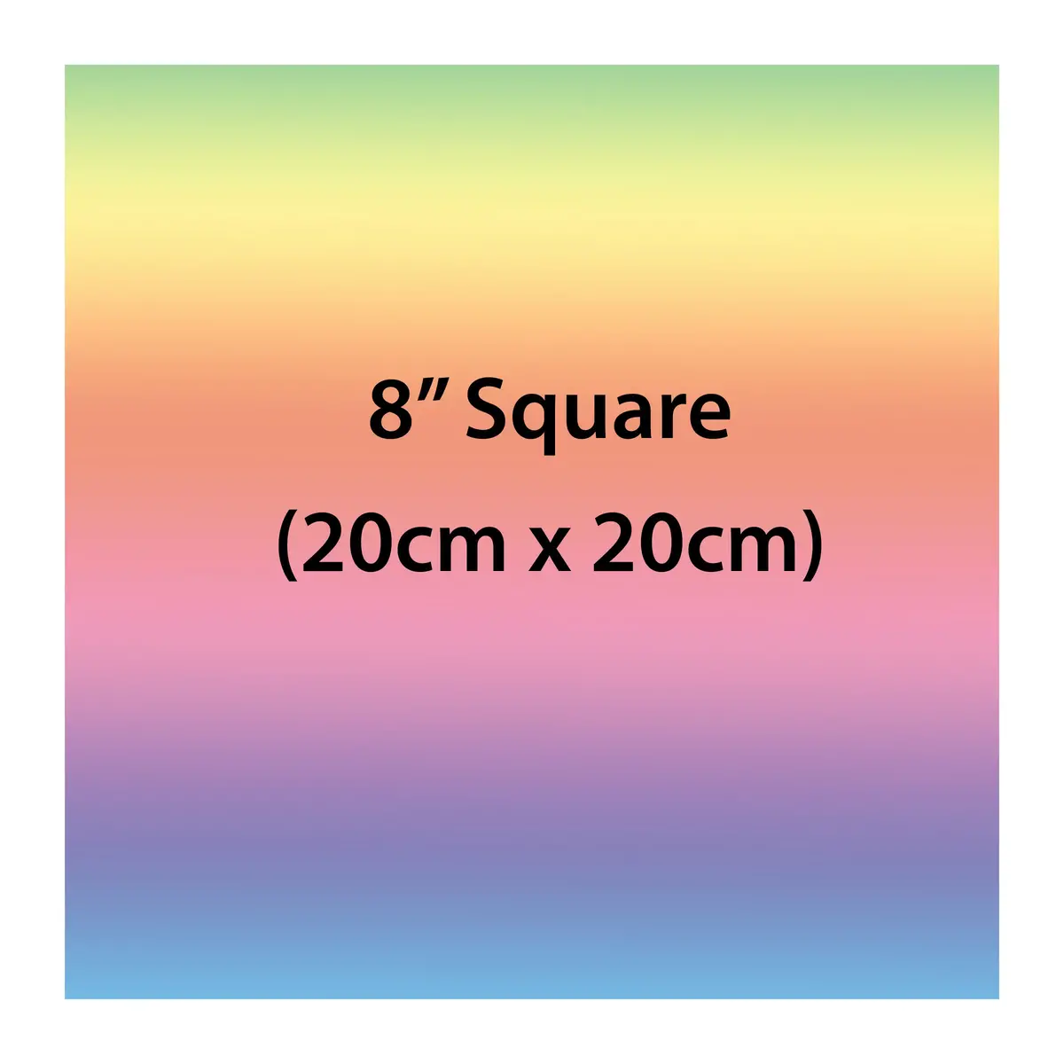 8" Square Custom Edible Icing Image Cake Topper 1