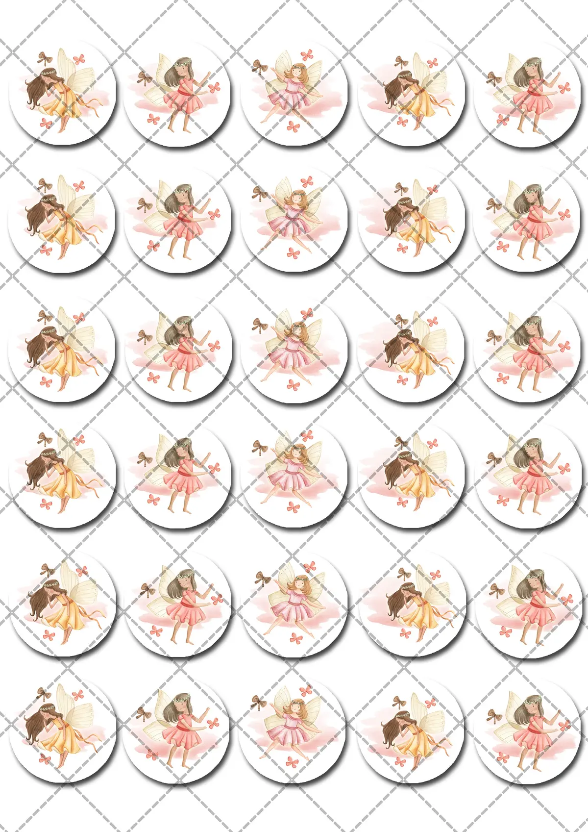 Fairies Fairy Mini Edible Cupcake Or Cookie Toppers 2