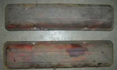 Valve Covers, Used, Original, Pr, 283 327, Painted, 67 Chevy 1