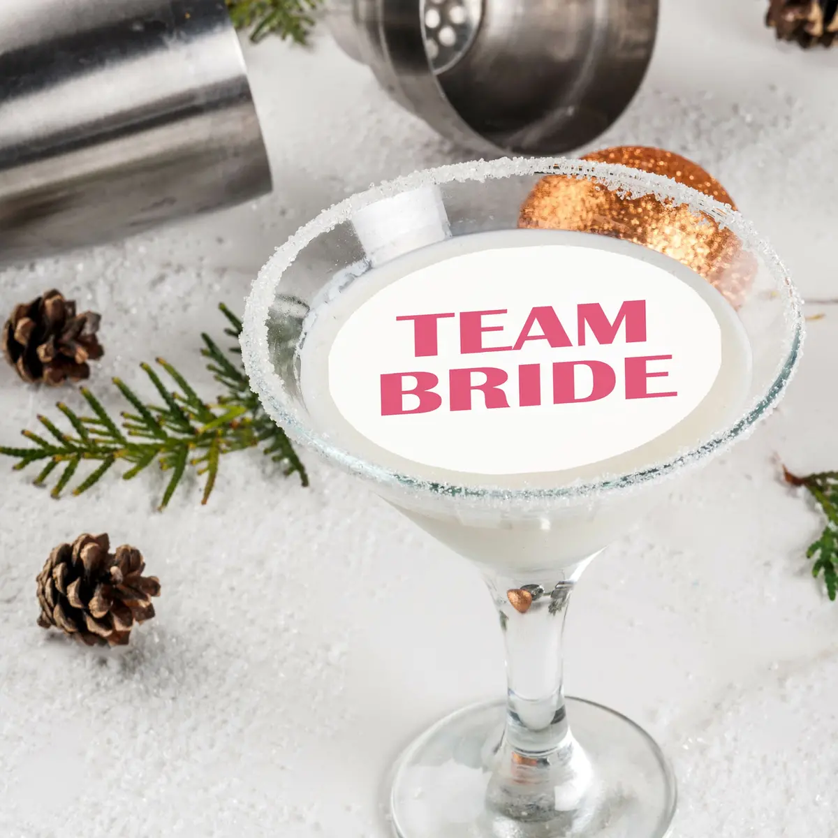 Team Bride Edible Cocktail Drink Toppers 1
