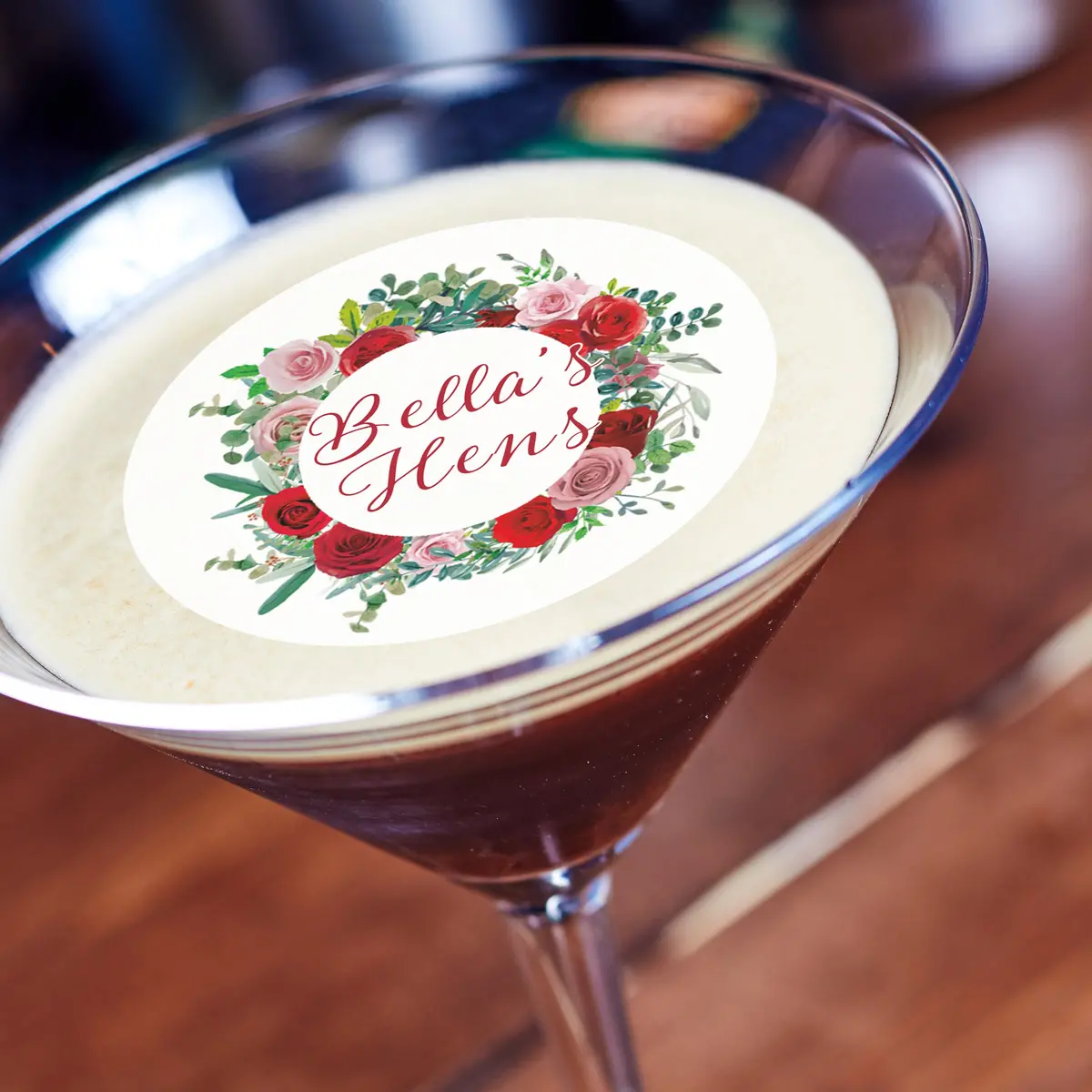 Roses Flowers Floral Edible Cocktail Drink Toppers 1