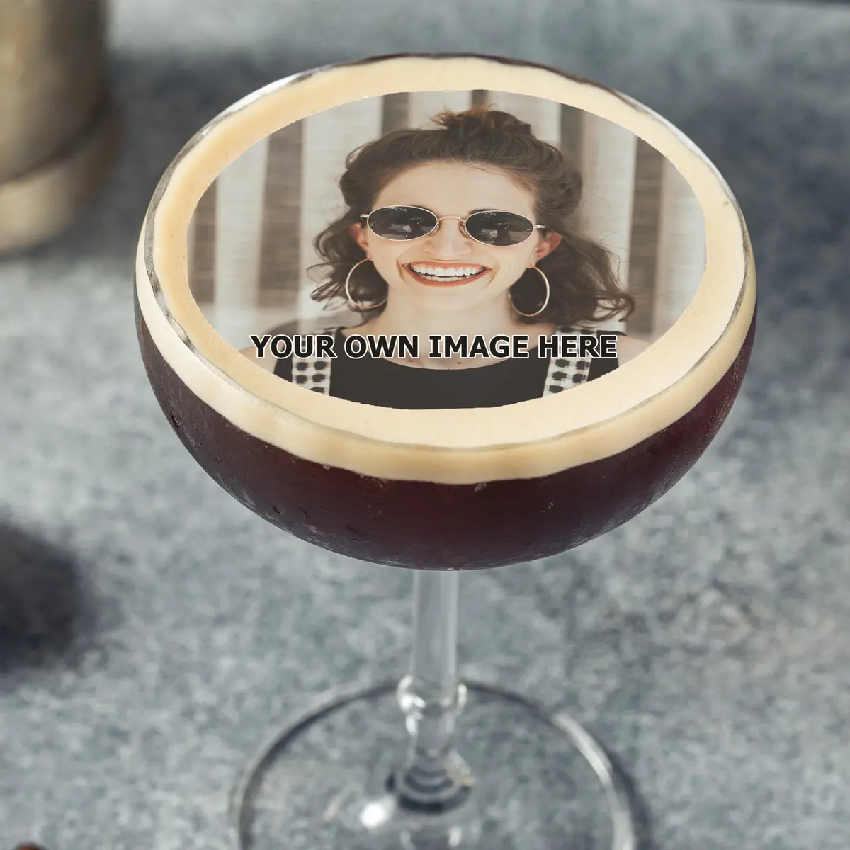 Engagement Wedding Birthday Photo Edible Cocktail Drink Toppers 1