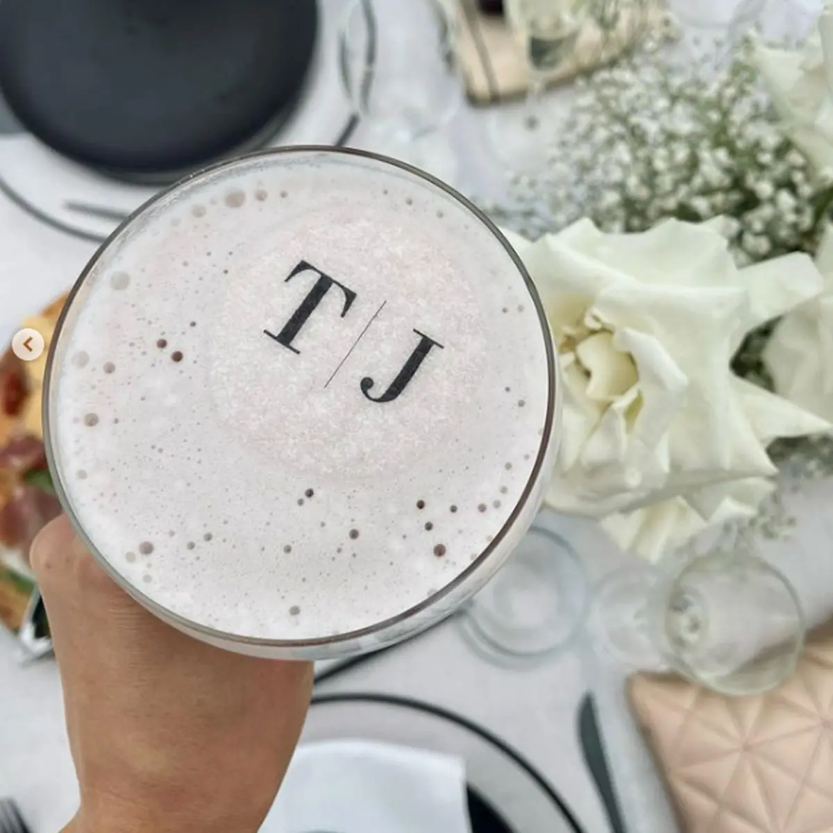 Wedding Initials Monogram Edible Cocktail Drink Toppers 1