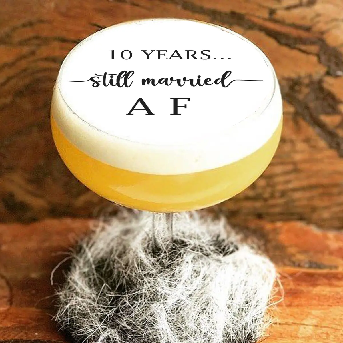 Still Married Af Anniversary Edible Cocktail Drink Toppers 1
