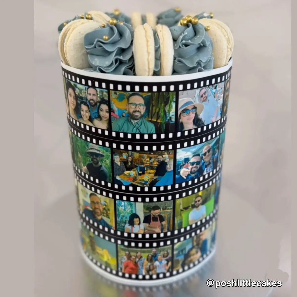Photo Filmstrip Collage Edible Icing Cake Wrap 1