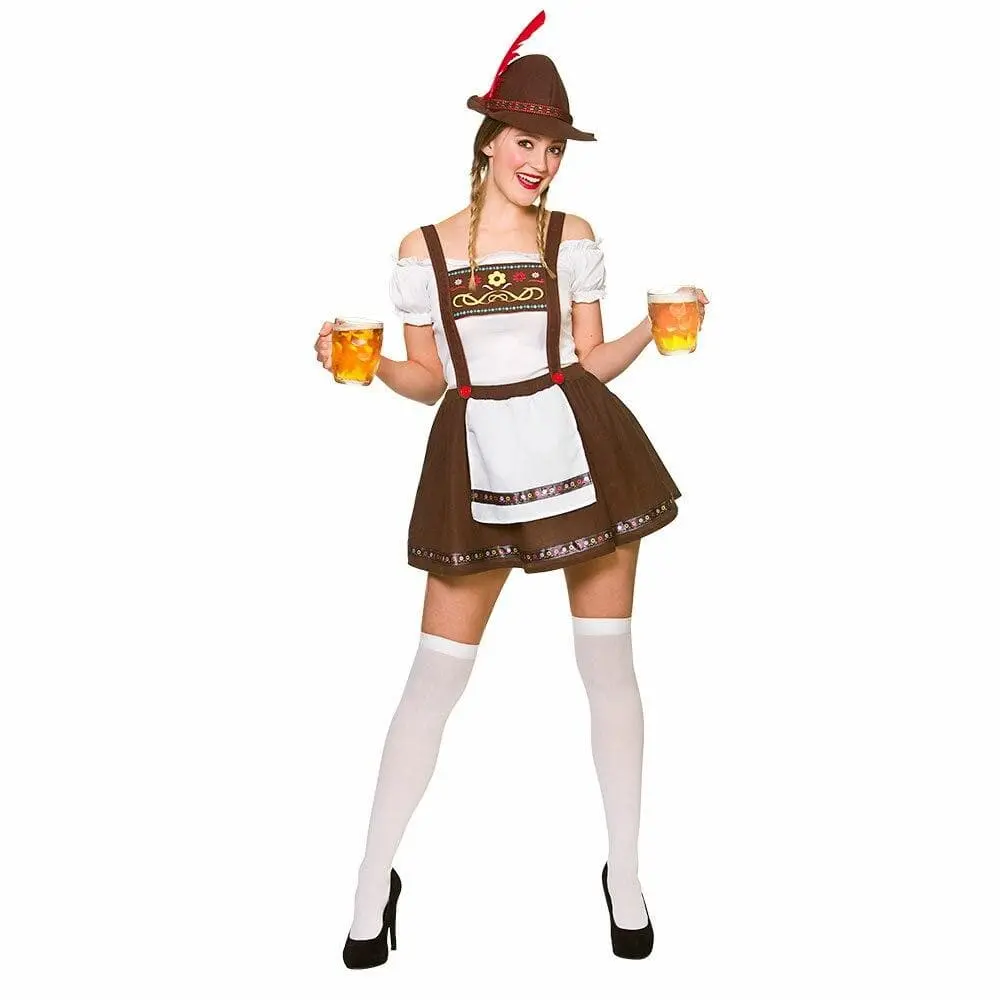 Bavarian Beer Maid Fancy Dress Costume German Festival Girl 1