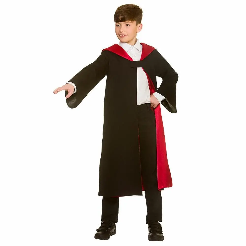 Deluxe Wizard Robe Childs Fancy Dress Halloween Age 8-10 1