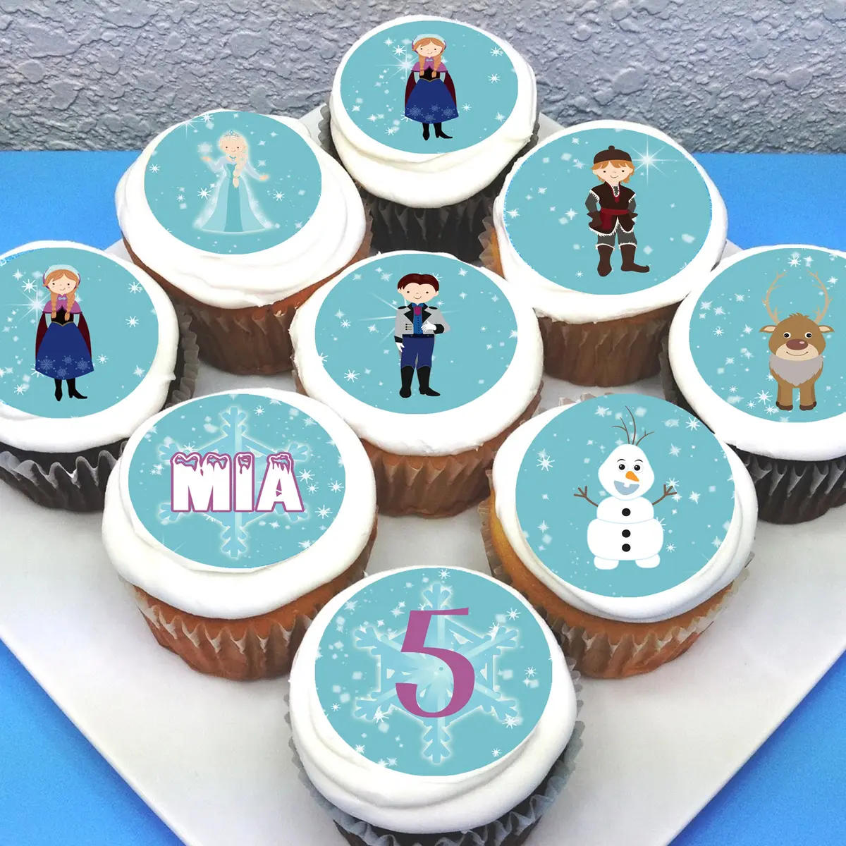Frozen Themed Edible Cupcake Toppers 1