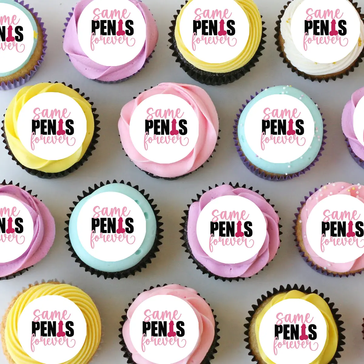 Hens Bachelorette Cheeky Pre-Cut Mini Edible Cupcake Or Cookie Toppers 1