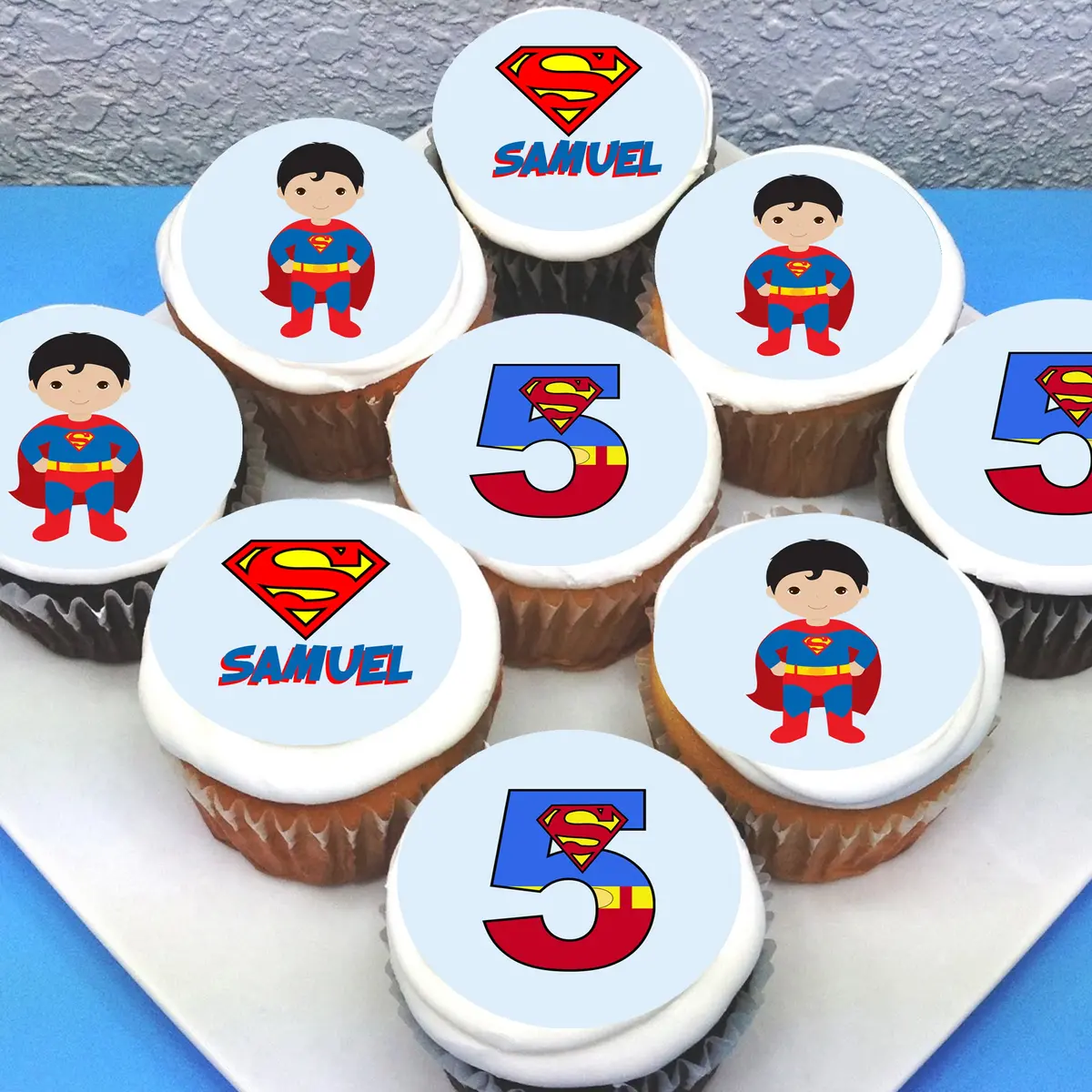 Superman Edible Cupcake Toppers 1