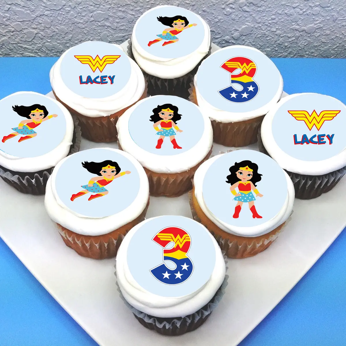 Wonderwoman Edible Cupcake Toppers 1