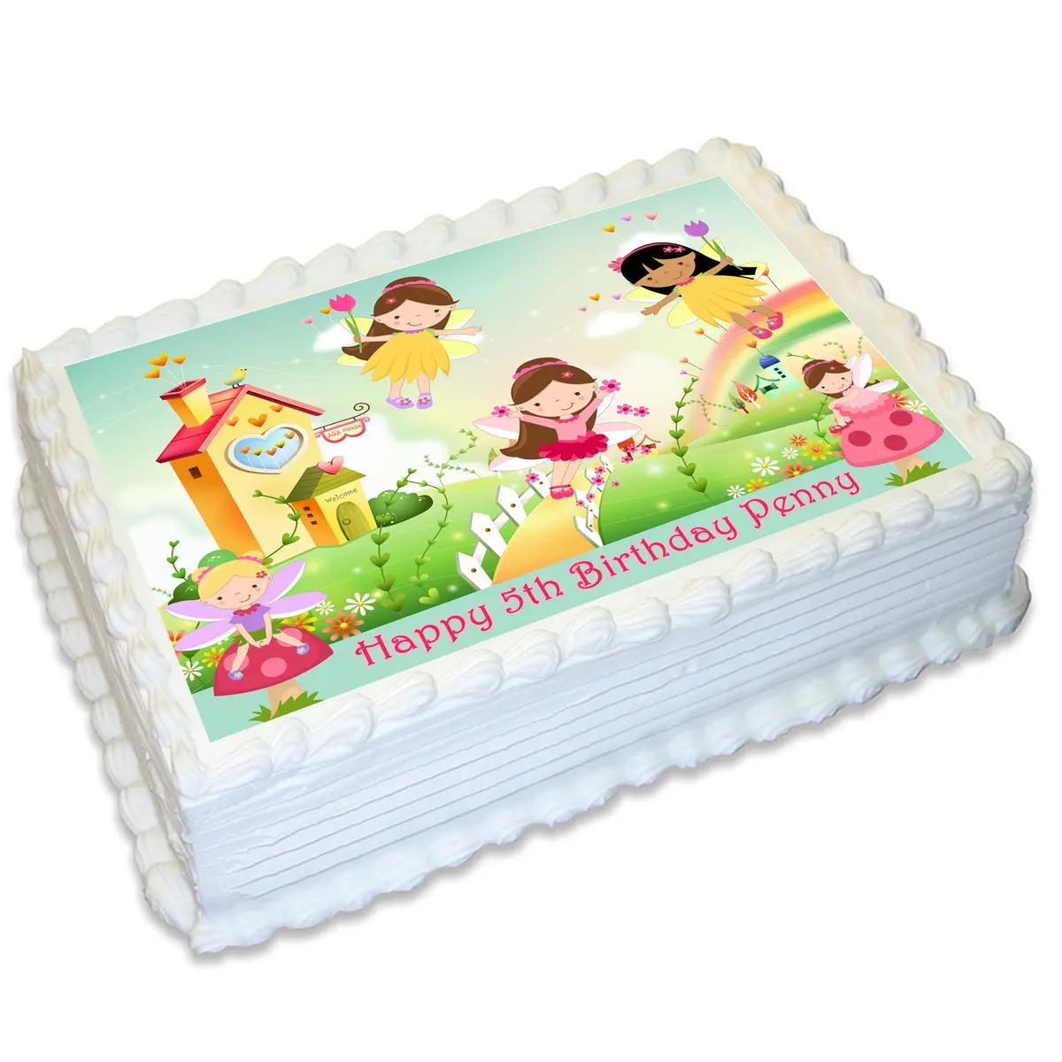 Fairy Rectangle Edible Cake Topper 1