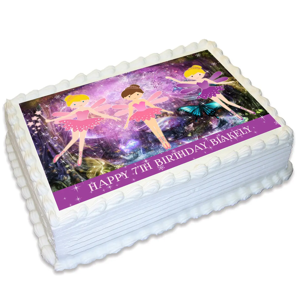 Fairies Rectangle Edible Cake Topper 1