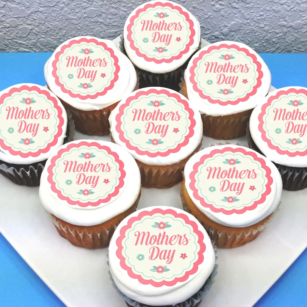Mothers Day Edible Cupcake Toppers 1