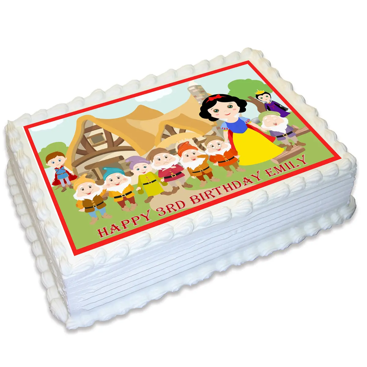 Snow White Rectangle Edible Cake Topper 1
