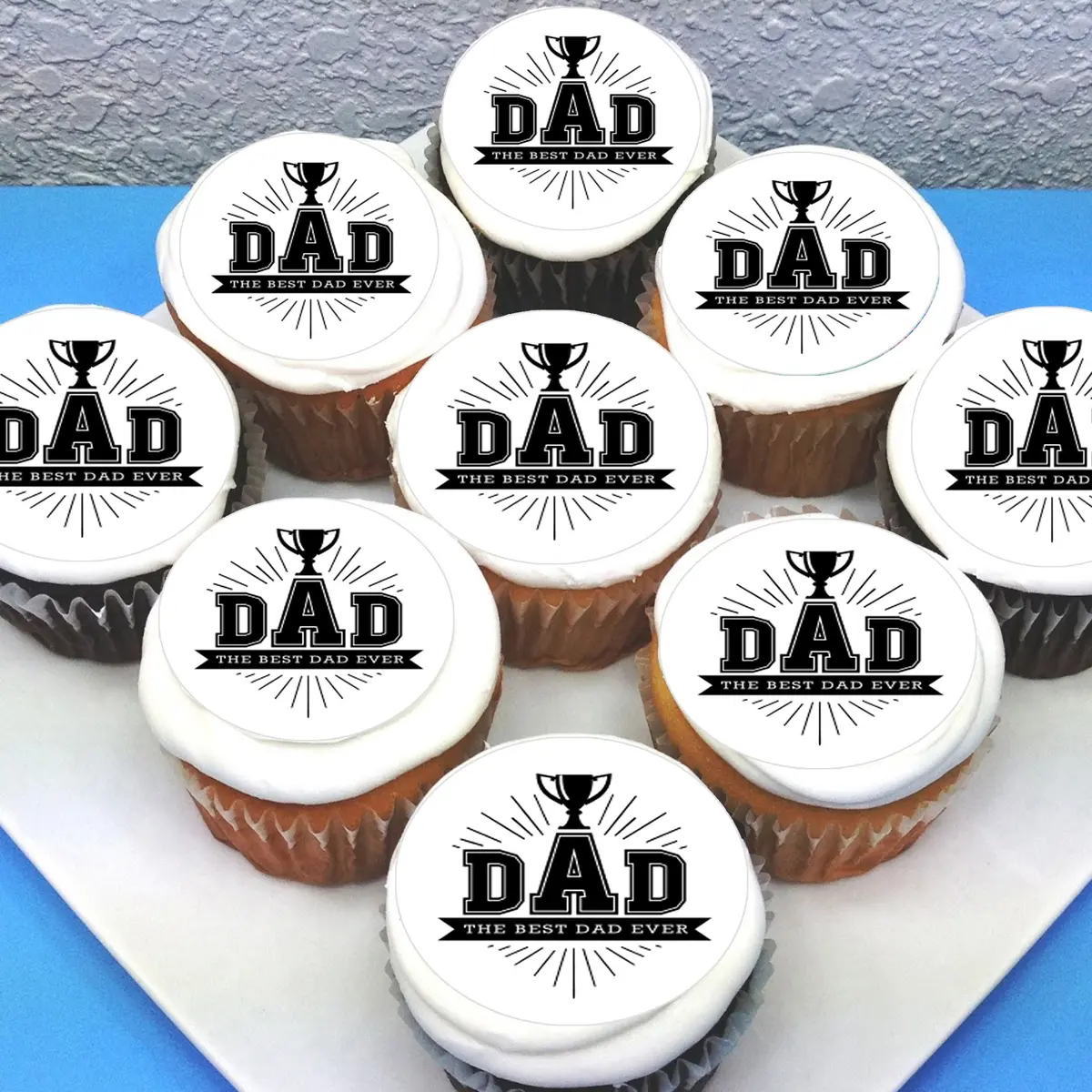 Fathers Day Dad Edible Cupcake Toppers 1