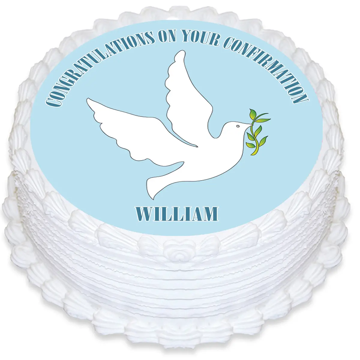 Confirmation Round Edible Cake Topper 1