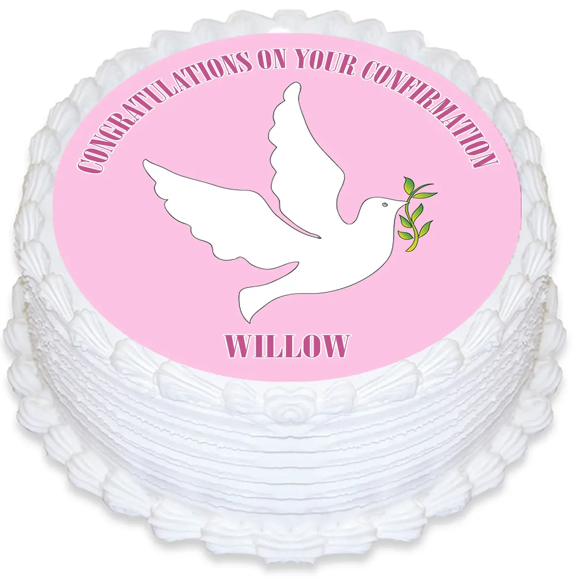 Confirmation Round Edible Cake Topper 1