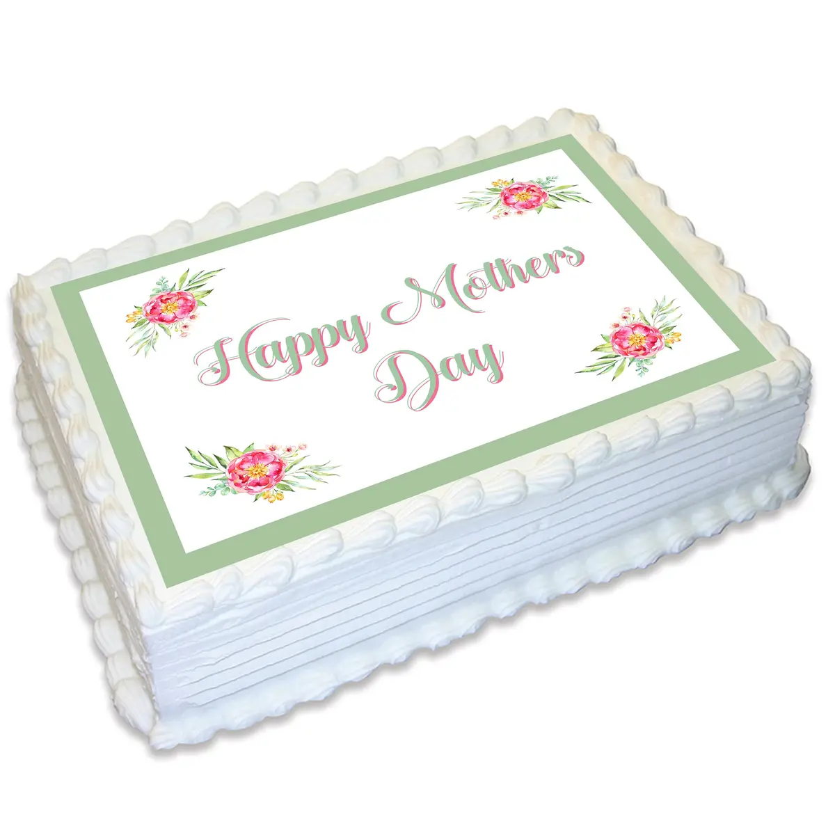Mothers Day Rectangle Edible Cake Topper 1