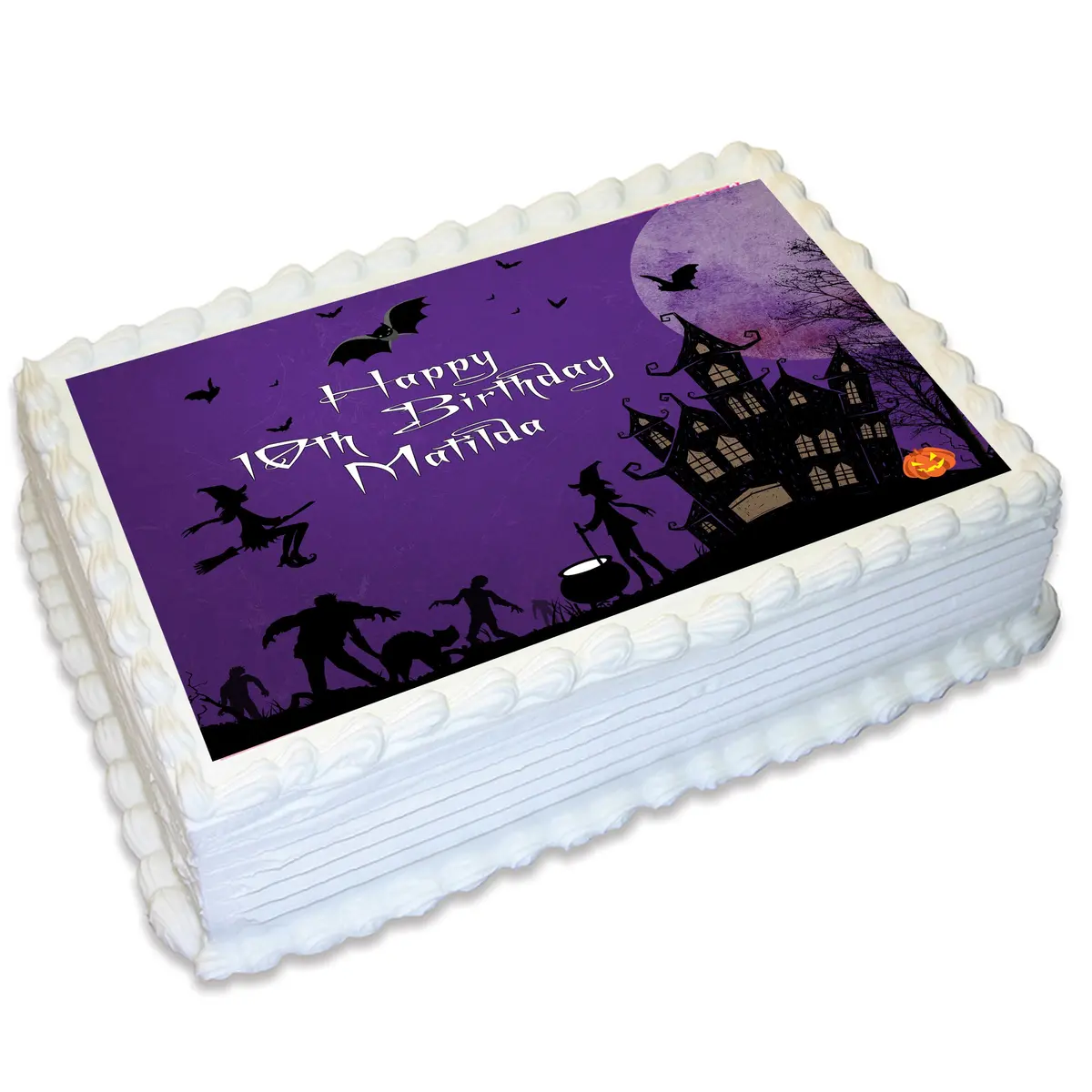 Halloween Rectangle Edible Cake Topper 1