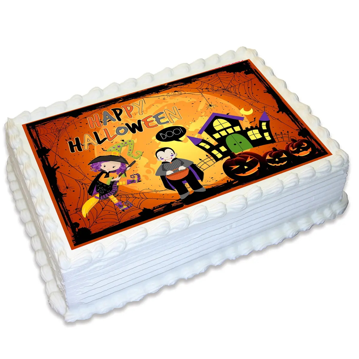 Halloween Rectangle Edible Cake Topper 1