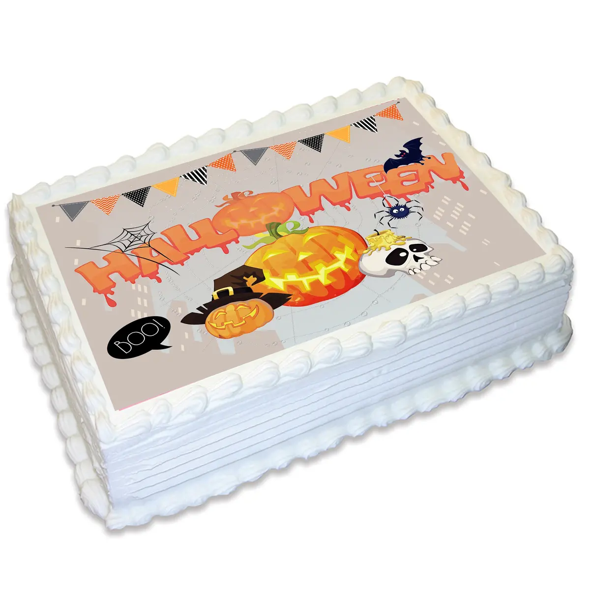 Halloween Rectangle Edible Cake Topper 1
