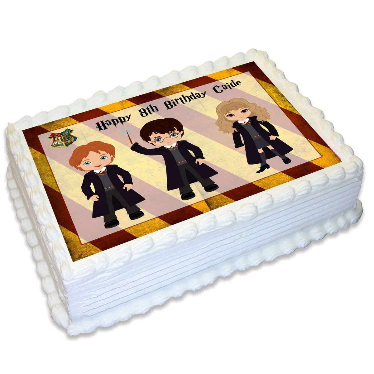 Harry Potter Inspired Rectangle Edible Icing Cake Topper 1