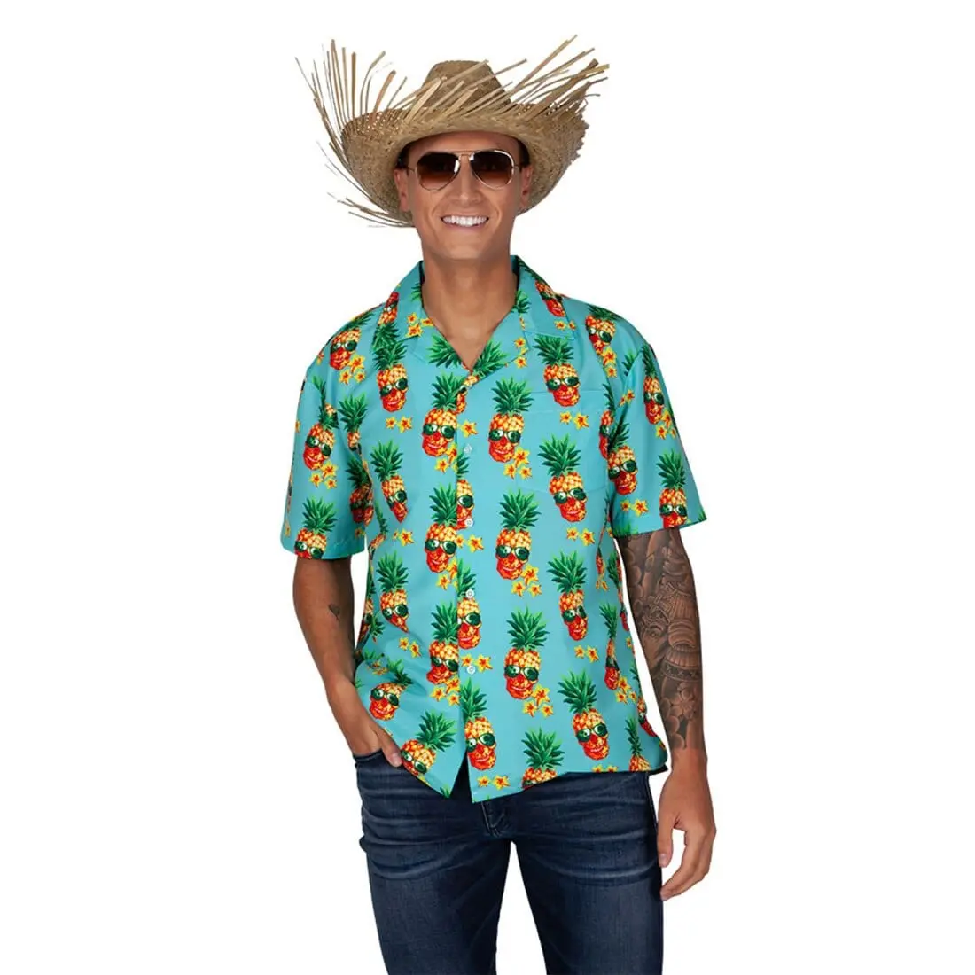 Hawaii Shirt Funky Pineapple Beach Stag Party Fancy Dress 1