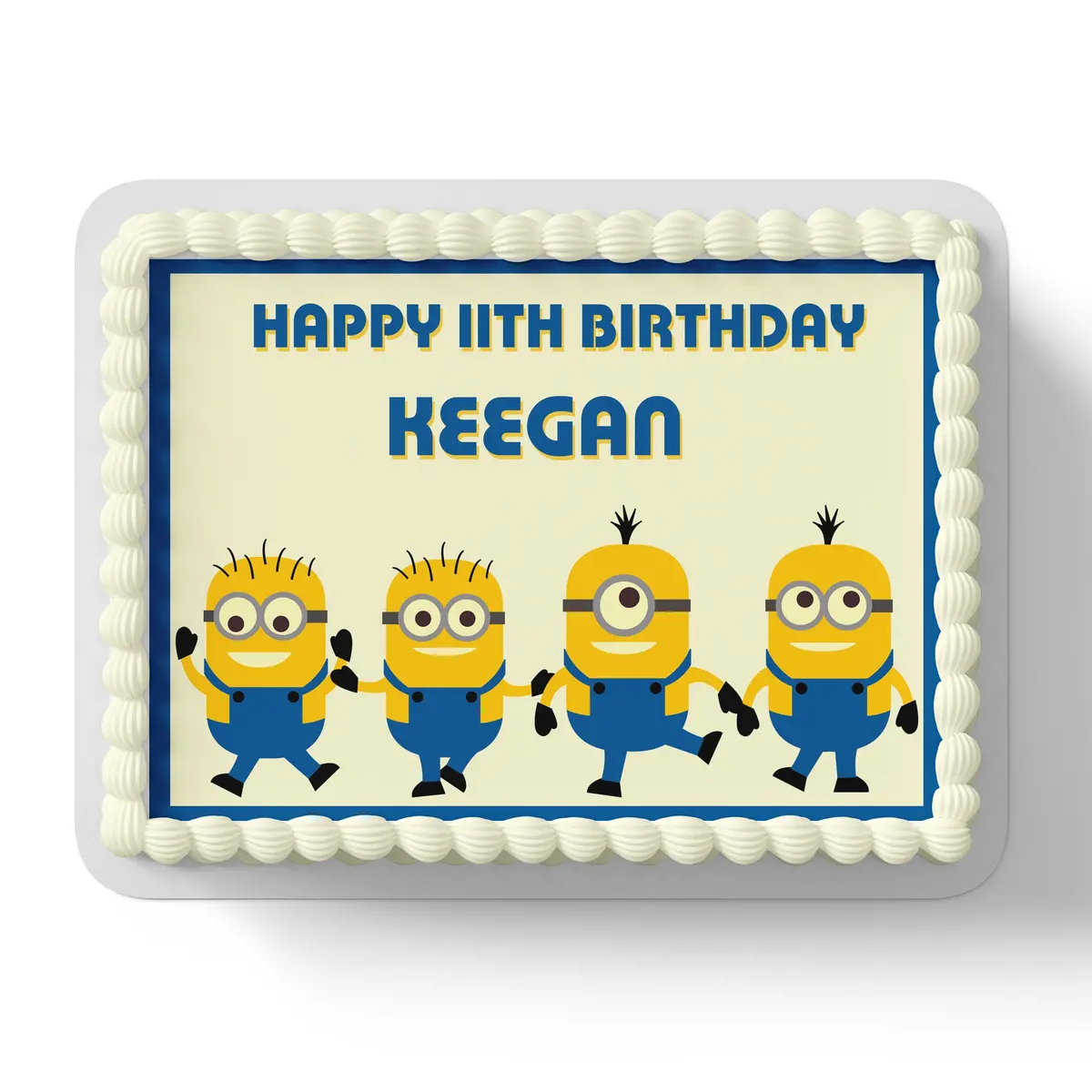 Minions Birthday Personalised Edible Cake Topper 1