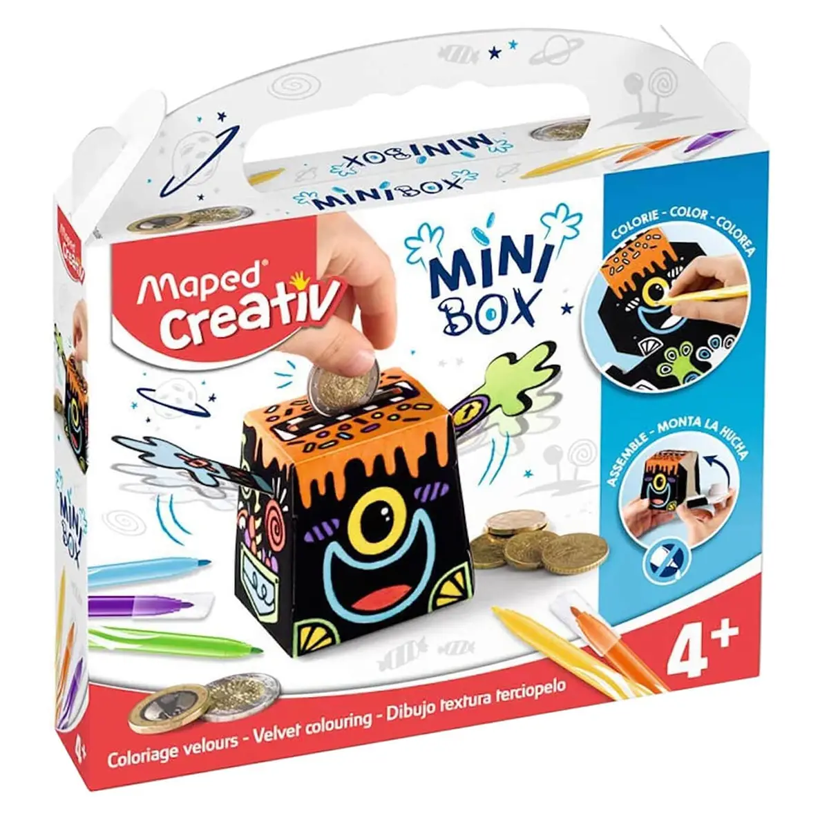 Build & Colour Mini Velvet Money Box Maped Creativ 7Cm Age 4+ 1