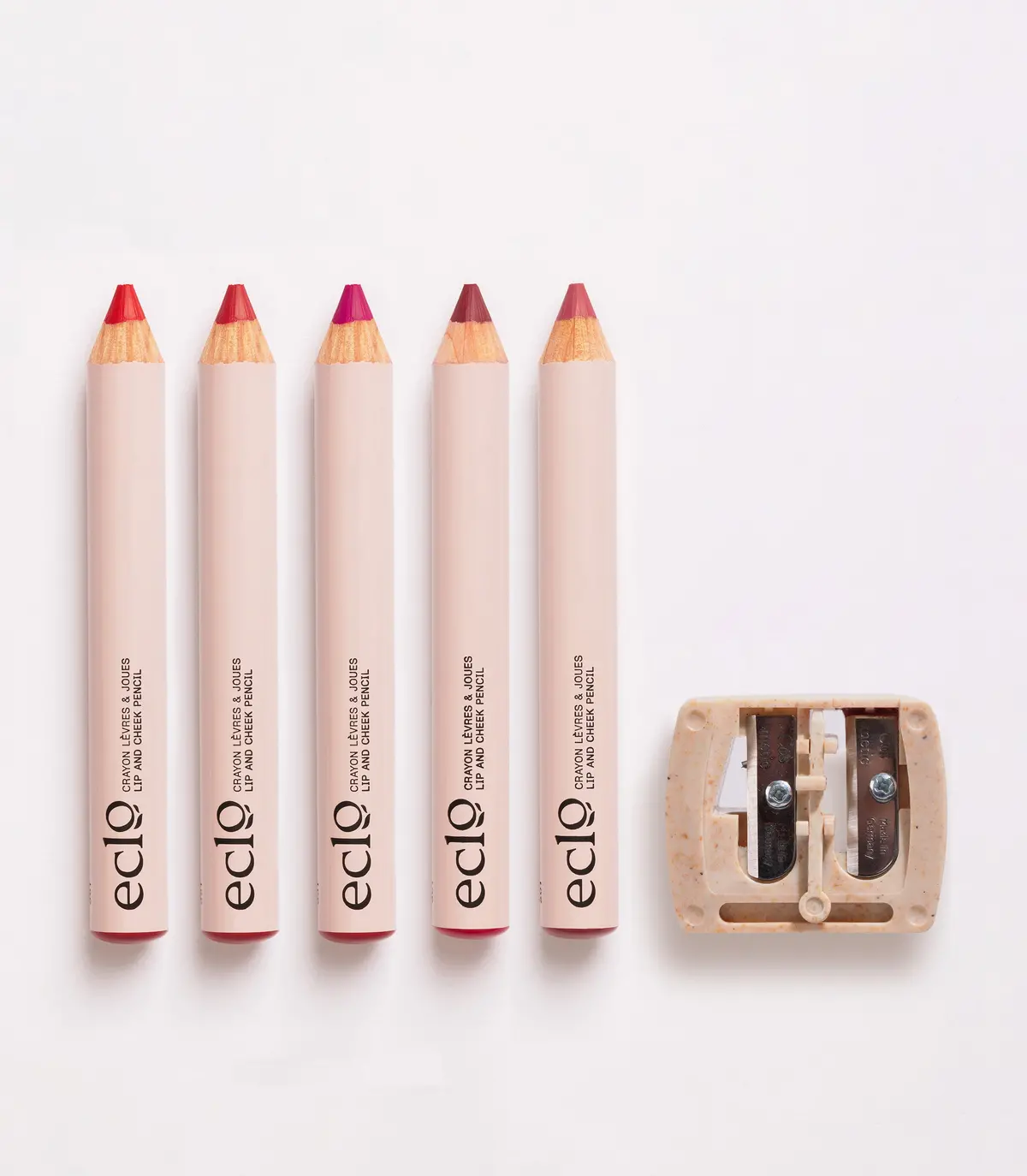Lot De 5 Crayons Lèvres, Joues Et Paupières | Taille-Crayon Biosourcé Offert 1