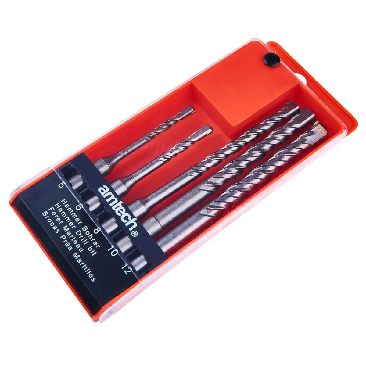 Amtech 5 Piece Sds Drill Bit Set Storage Case 1
