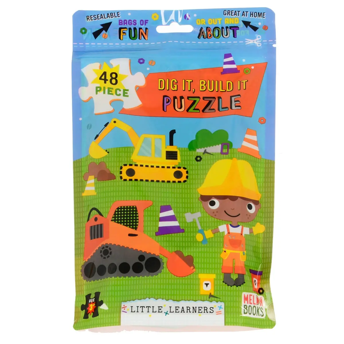 Kids Jigsaw Puzzle 48 Large Pieces Resealable Bag Home Travel 1