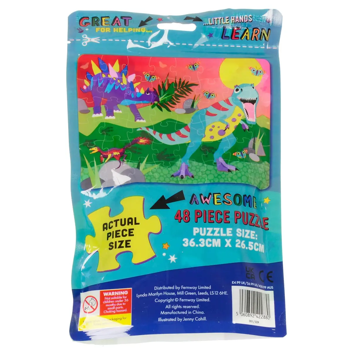 Kids Jigsaw Puzzle 48 Large Pieces Resealable Bag Home Travel 4
