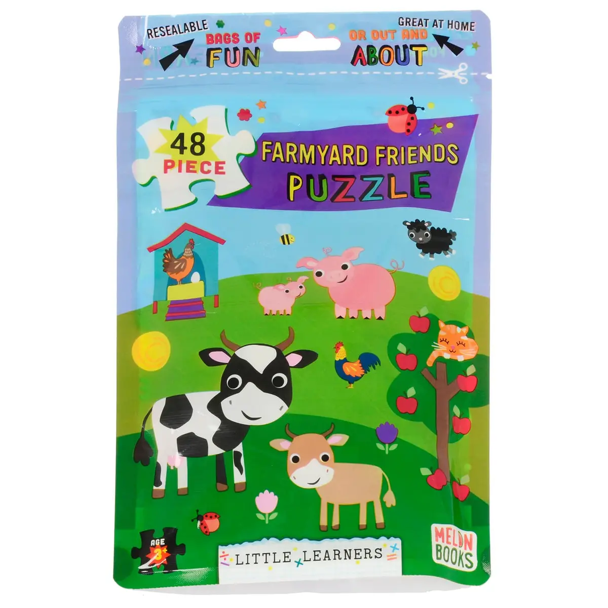 Kids Jigsaw Puzzle 48 Large Pieces Resealable Bag Home Travel 9
