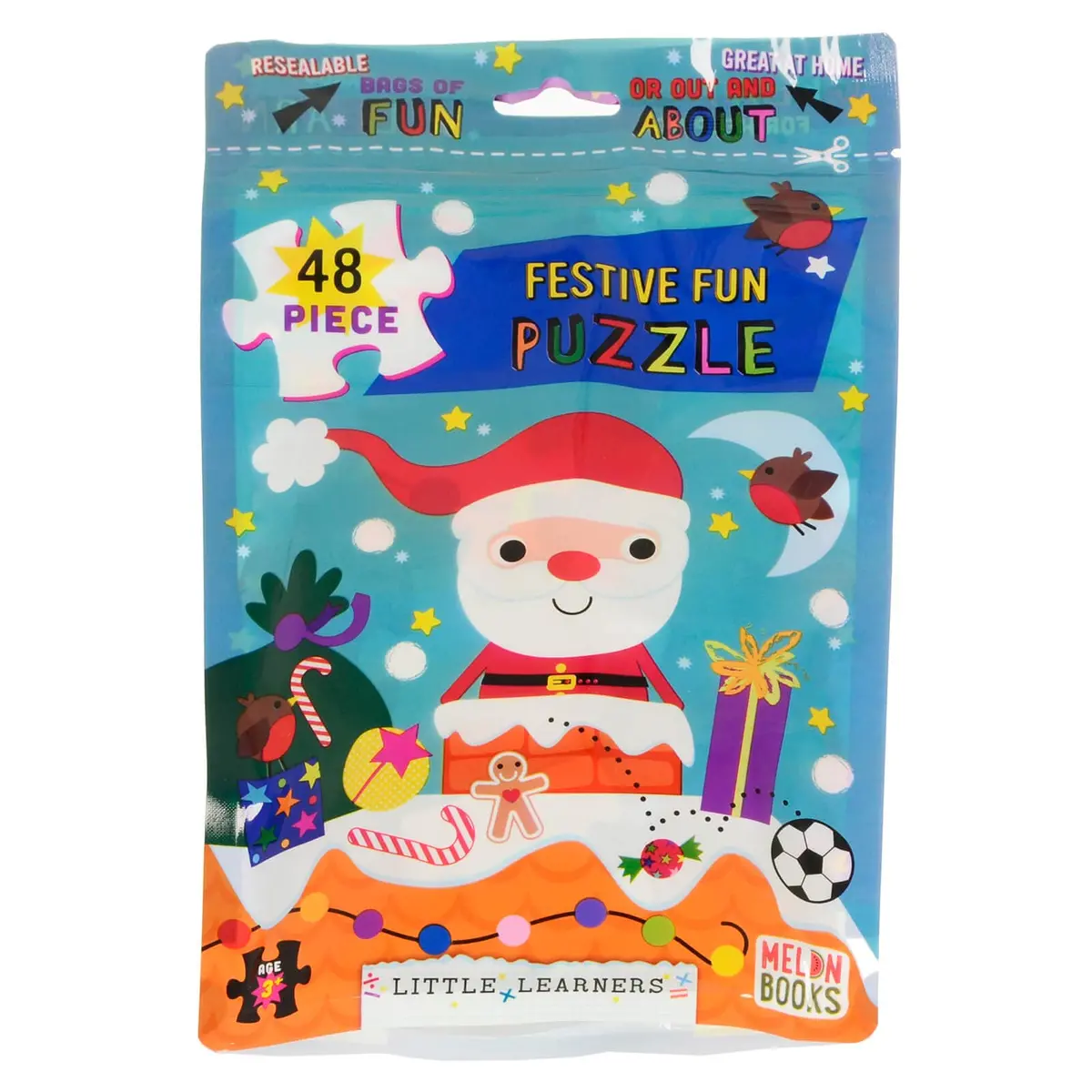 Kids Jigsaw Puzzle 48 Large Pieces Resealable Bag Home Travel 10