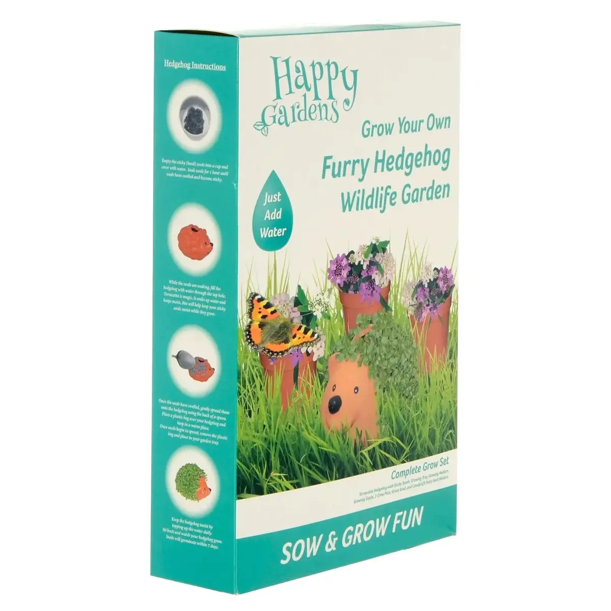 Grow Your Own Furry Terracotta Hedgehog Wildlife Garden Kit 1