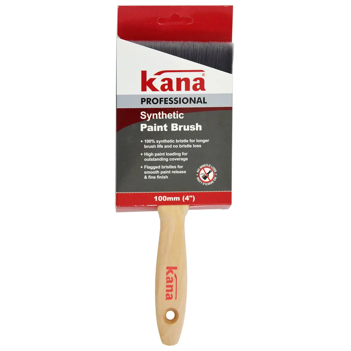 Kana Professional Synthetic Paint Brush Wooden Handle 100Mm (4") 1