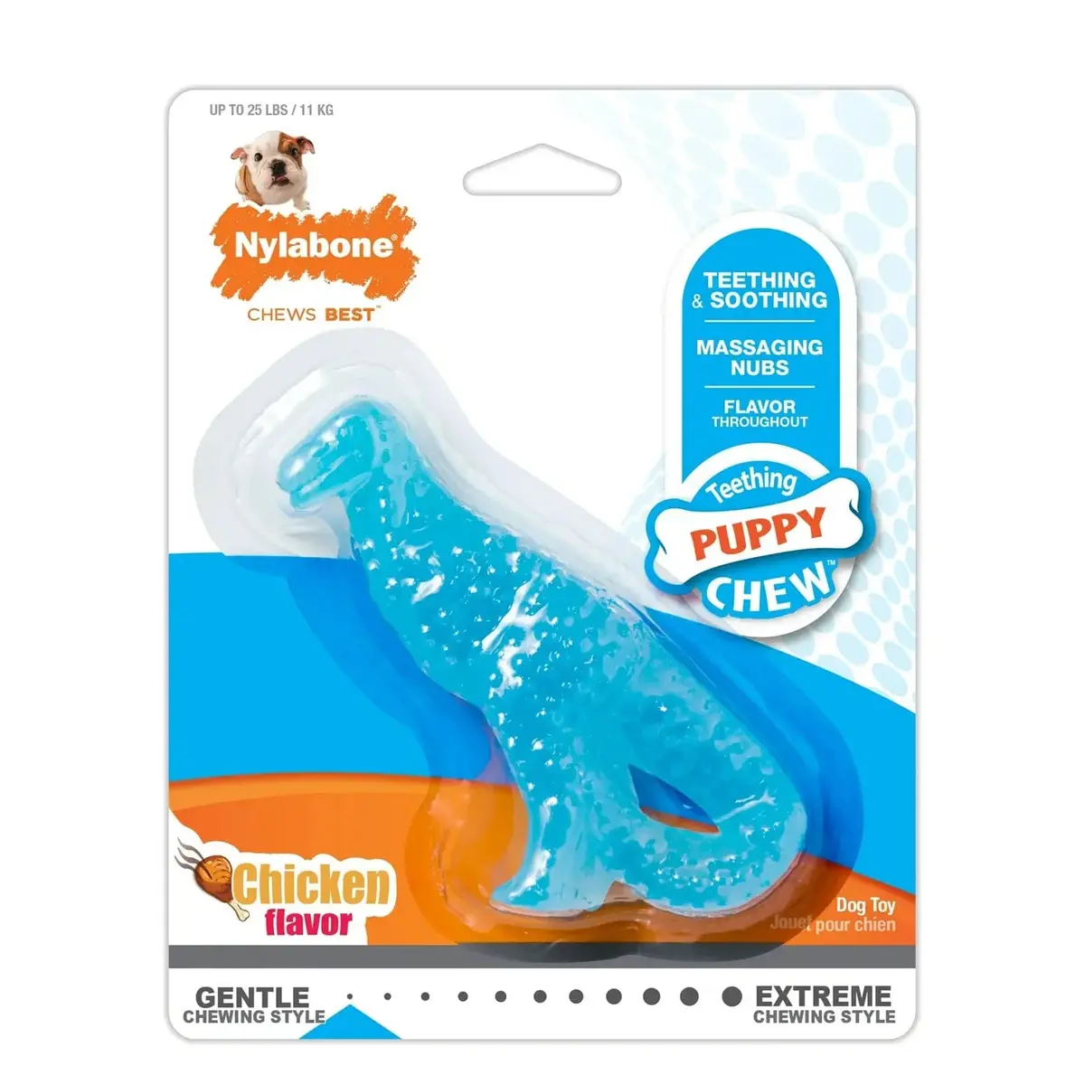 Nylabone Puppy Teething Chew Toy Chicken Flavour Small 0-11Kg 1