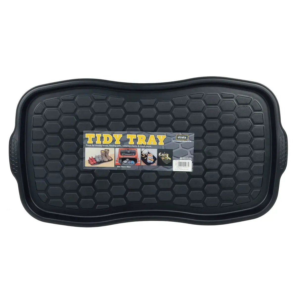 Tidy Tray Heavy Duty Black Plastic Storage House Car Boot 75Cm 1