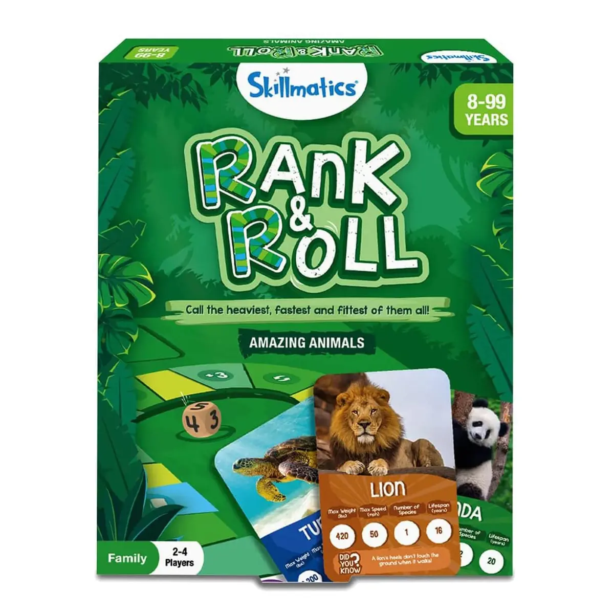 Rank & Roll Family Board Game Amazing Animals Trumps 2-4 Players 1