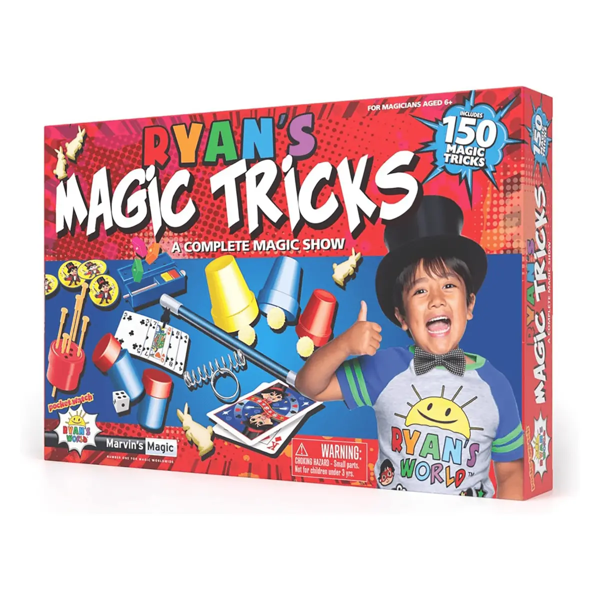 Marvin’S Magic Ryan’S World 150 Magic Tricks Box Set Wand Cups Coins 1