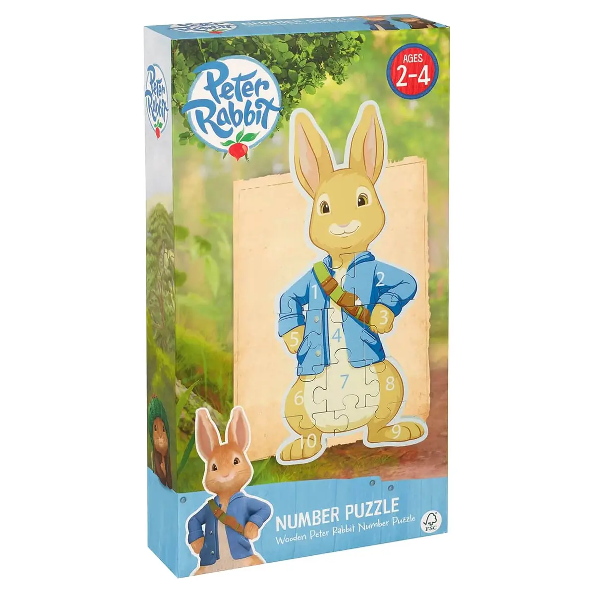 Wooden Peter Rabbit Number Puzzle Counting Jigsaw 11 Pieces 1