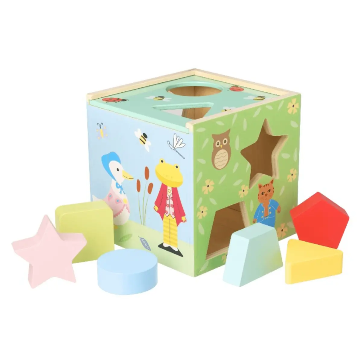 Peter Rabbit Wooden Shape Sorter Activity Orange Tree Toys Age 18M+ 1